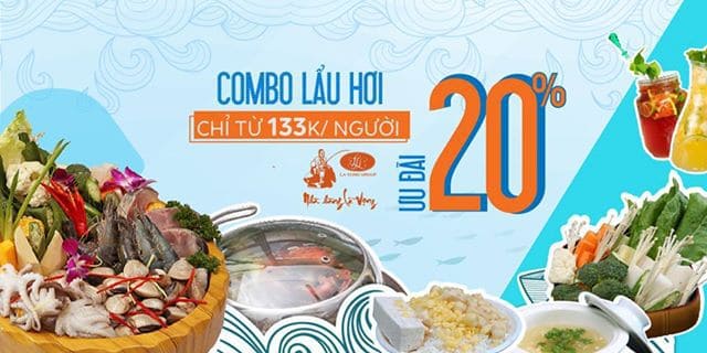 Combo Lẩu Hơi Chỉ Từ 133K/người