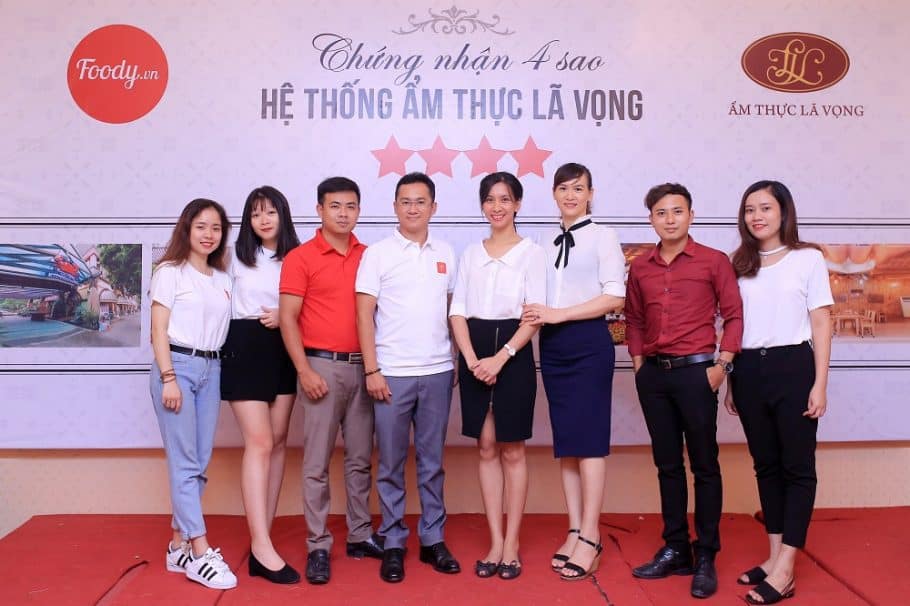 Các nhà hàng Lã Vọng nhận Chứng Nhận 4 Sao từ Foody.vn