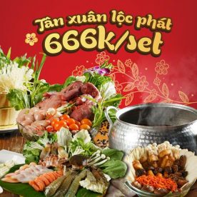 Set Lẩu xuân 666K nhà hàng Vườn Bia Hà Nội