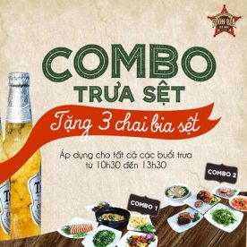 Combo trưa set áp dụng cả tuần tại Vườn Bia Hà Nội