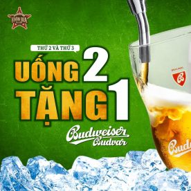 Uống 2 tặng 1 Budvar tại Vườn Bia Hà Nội tháng 9/2019 3